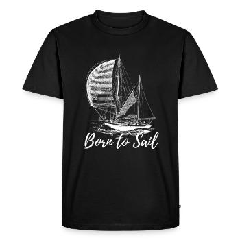 Voile voilier voilier voilier - T-shirt Premium bio Homme - noir - Devant - Nico (187cm)