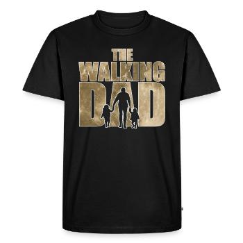 The Walking Dad Father's Day Gift - Men's Premium Organic T-Shirt - black - Front - Nico (187cm)