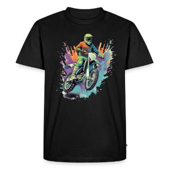 Motorcycle cross Fabio - Men's Premium Organic T-Shirt - black - Front - Nico (187cm)