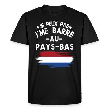 Je Peux Pas J'me Barre Au Pays-Bas Vacances - T-shirt Premium bio Homme - noir - Devant - Nico (187cm)