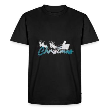 Christmas sledge - Men's Premium Organic T-Shirt - black - Front - Nico (187cm)