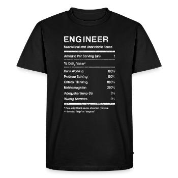 Facts engineers - Men's Premium Organic T-Shirt - black - Front - Nico (187cm)