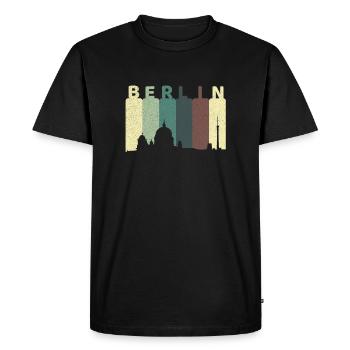 Skyline de Berlin - T-shirt Premium bio Homme - noir - Devant - Nico (187cm)