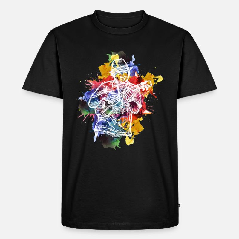 Ukulele - Männer Premium Bio T-Shirt - Schwarz