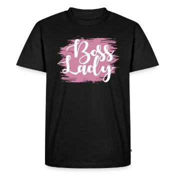 Patron dame - T-shirt Premium bio Homme - noir - Devant - Nico (187cm)