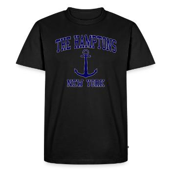 Les Hamptons - T-shirt Premium bio Homme - noir - Devant - Nico (187cm)
