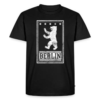 Berlin Baer - Men's Premium Organic T-Shirt - black - Front - Nico (187cm)