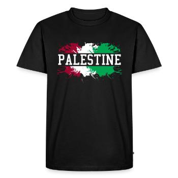 Palestine - T-shirt Premium bio Homme - noir - Devant - Nico (187cm)