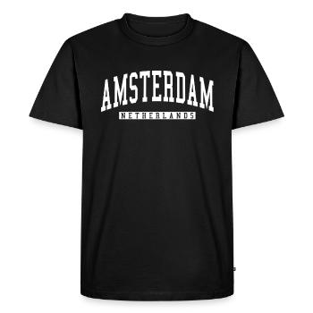 Métro d'Amsterdam - T-shirt Premium bio Homme - noir - Devant - Nico (187cm)