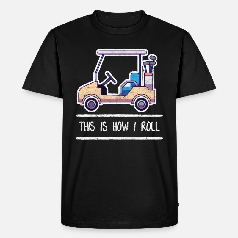 Golf - Männer Premium Bio T-Shirt - Schwarz