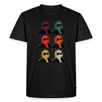 Back Classical Music Composer - Men's Premium Organic T-Shirt - black - Front - Nico (187cm)