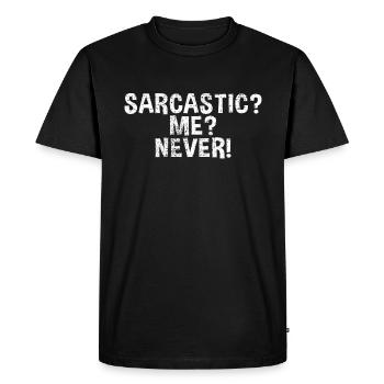 sarcasme - T-shirt Premium bio Homme - noir - Devant - Nico (187cm)