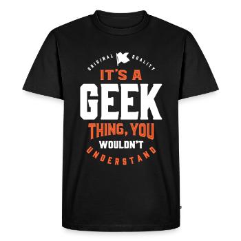 C’est une chose geek - T-shirt Premium bio Homme - noir - Devant - Nico (187cm)