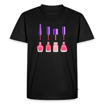 Vernis à ongles ongles manucure ongles design - T-shirt Premium bio Homme - noir - Devant - Nico (187cm)