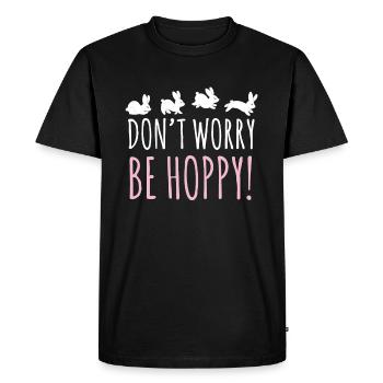 Ne vous inquiétez pas, lapin de Pâques - T-shirt Premium bio Homme - noir - Devant - Nico (187cm)