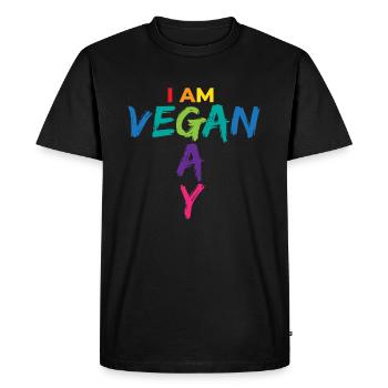 Je suis végétalien Gay Gay LGBT Vegan Bi - T-shirt Premium bio Homme - noir - Devant - Nico (187cm)