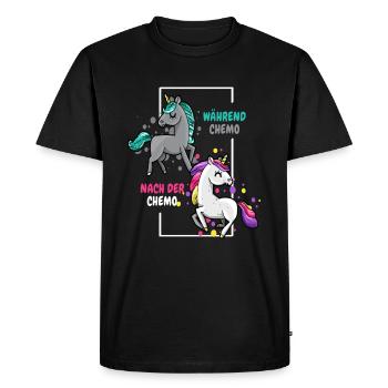 Alors que chimio Après chimio cancer - T-shirt Premium bio Homme - noir - Devant - Nico (187cm)