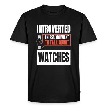 Talk About Watches montre - T-shirt Premium bio Homme - noir - Devant - Nico (187cm)