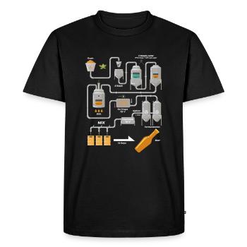 Brassage de la bière Célébration de la bière Célébration de la fête - T-shirt Premium bio Homme - noir - Devant - Nico (187cm)