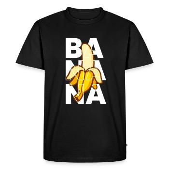 Banane Banane Fruits Fruits Fruits - T-shirt Premium bio Homme - noir - Devant - Nico (187cm)