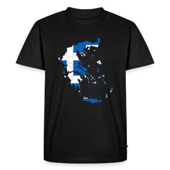 Grèce Île grecque Grece - T-shirt Premium bio Homme - noir - Devant - Nico (187cm)