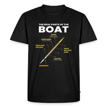 The Real Parts Of The Boat Rameur - T-shirt Premium bio Homme - noir - Devant - Nico (187cm)