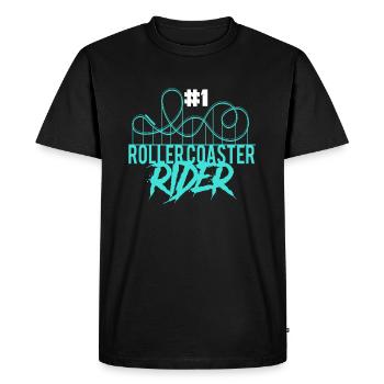 Rollercoaster Rider Montagnes russes - T-shirt Premium bio Homme - noir - Devant - Nico (187cm)