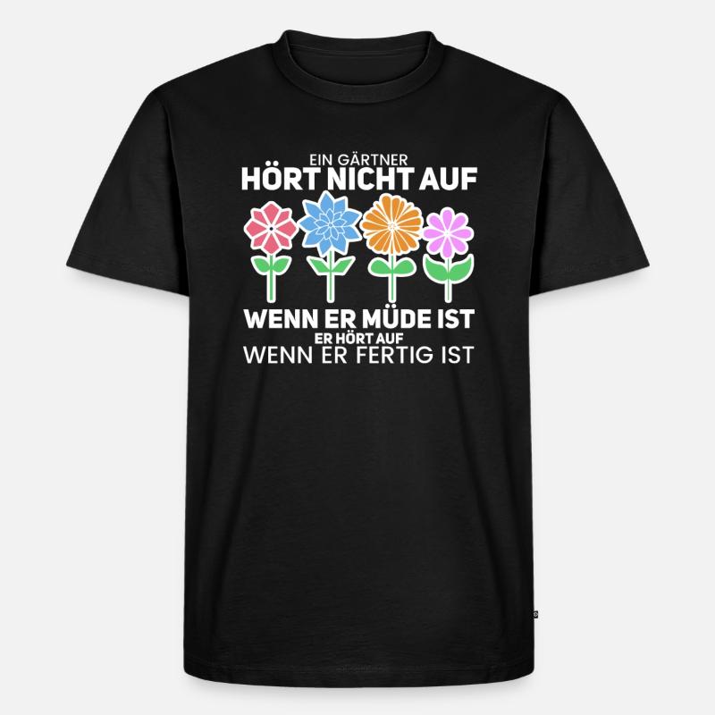 Gärtner - Männer Premium Bio T-Shirt - Schwarz