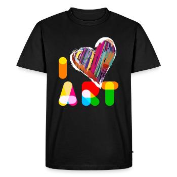 I Love Art Art Artists Creative Art - Men's Premium Organic T-Shirt - black - Front - Nico (187cm)