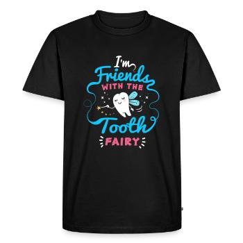 At Friend With The Tooth Fairy - Men's Premium Organic T-Shirt - black - Front - Nico (187cm)