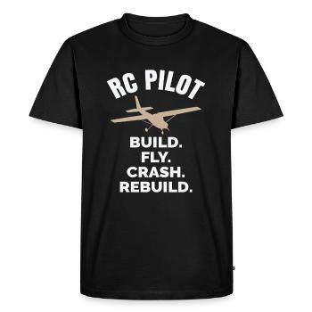 RC Pilote Modèle d’avion Modèle - T-shirt Premium bio Homme - noir - Devant - Nico (187cm)