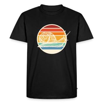 Coquille d’escargot Racing Escargot - T-shirt Premium bio Homme - noir - Devant - Nico (187cm)
