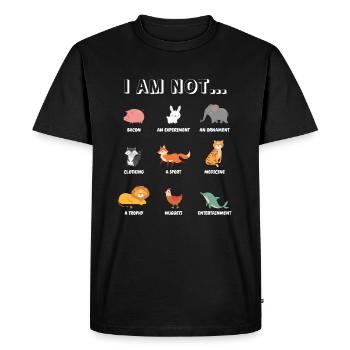 Je ne suis pas... Bien-être animal Militants des droits des animaux - T-shirt Premium bio Homme - noir - Devant - Nico (187cm)