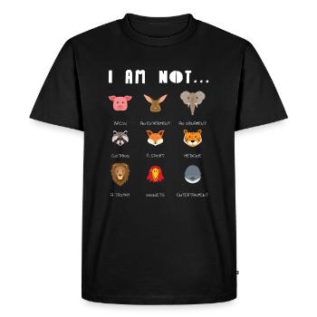 Je ne suis pas... Bien-être animal Militants des droits des animaux - T-shirt Premium bio Homme - noir - Devant - Nico (187cm)