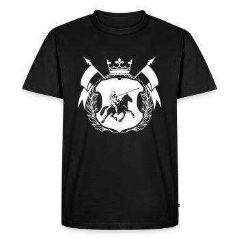 Jeu de rôle de cheval chevalier médiéval - T-shirt Premium bio Homme - noir - Devant - Nico (187cm)