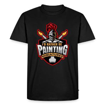 ID Rather Be Painting Miniatures - T-shirt Premium bio Homme - noir - Devant - Nico (187cm)