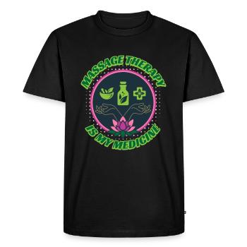 Massage Therapy Physiotherapist Masseur - Men's Premium Organic T-Shirt - black - Front - Nico (187cm)