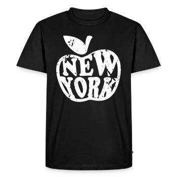 New York Vintage Big Apple - Men's Premium Organic T-Shirt - black - Front - Nico (187cm)