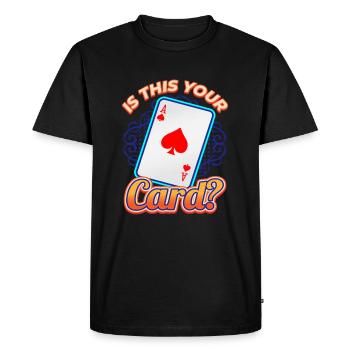 Est-ce votre carte? Sorcier - T-shirt Premium bio Homme - noir - Devant - Nico (187cm)