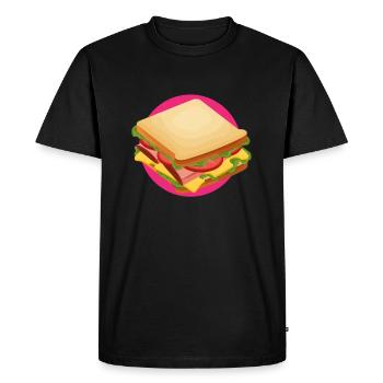 Sandwich Restauration rapide - T-shirt Premium bio Homme - noir - Devant - Nico (187cm)