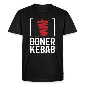 Doner Kebab Kebab Brochette De kebab Rôtisserie Snack - T-shirt Premium bio Homme - noir - Devant - Nico (187cm)