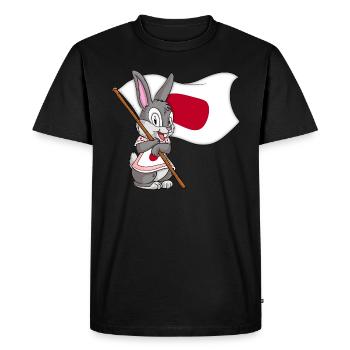 Japan Rabbit - Men's Premium Organic T-Shirt - black - Front - Nico (187cm)