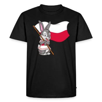 Poland Rabbit - Men's Premium Organic T-Shirt - black - Front - Nico (187cm)