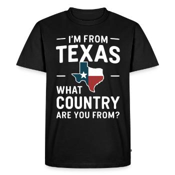 Texas State Texans Texas - Men's Premium Organic T-Shirt - black - Front - Nico (187cm)