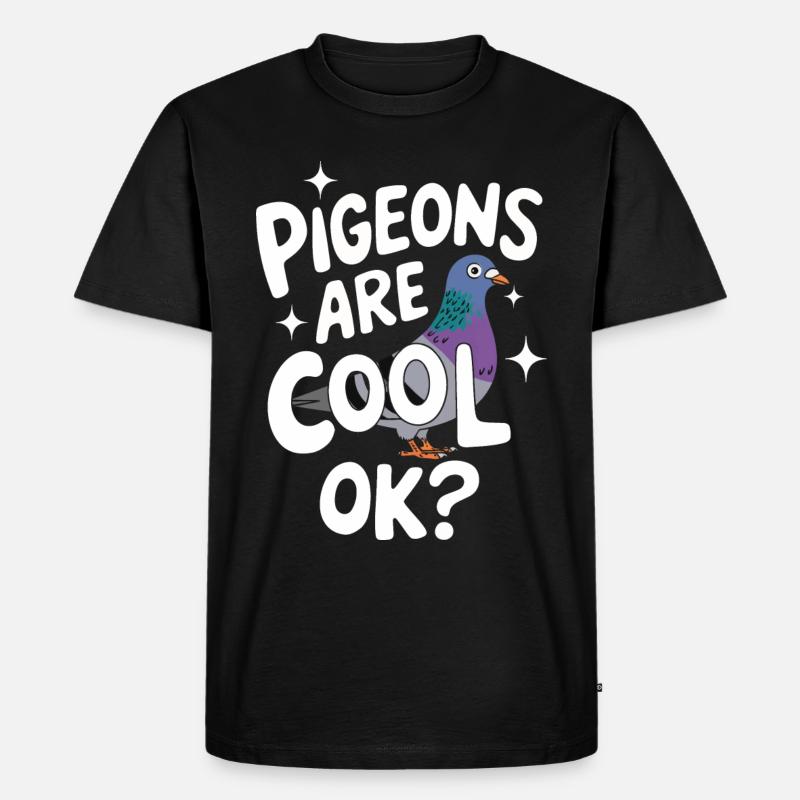 Taube Tauben Tier Vogel - Männer Premium Bio T-Shirt - Schwarz