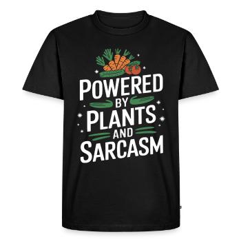Végétarien Végétalien Végétarien Végétarien - T-shirt Premium bio Homme - noir - Devant - Nico (187cm)