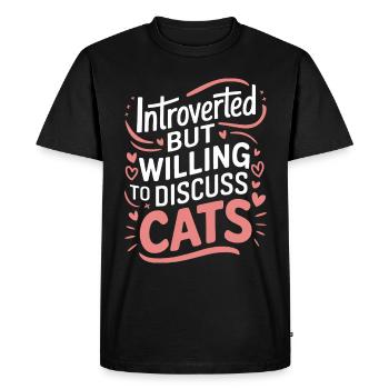 Introvert, antisocial, introvert - Men's Premium Organic T-Shirt - black - Front - Nico (187cm)