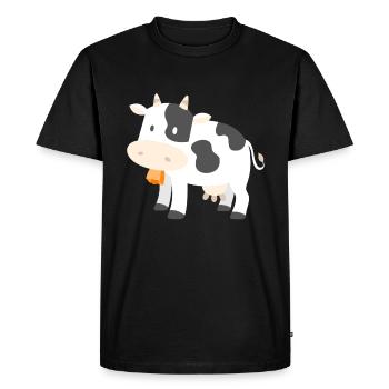 Bande dessinée vache fermier fermier cadeau dessin animé - T-shirt Premium bio Homme - noir - Devant - Nico (187cm)