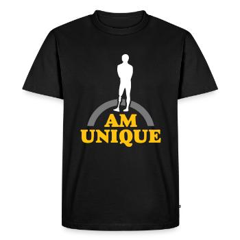 Bras d'invalidité prothétique perdu - T-shirt Premium bio Homme - noir - Devant - Nico (187cm)