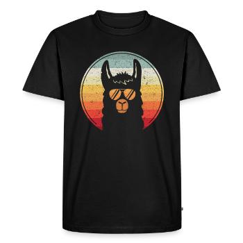 Lama Shirt Alpaga No Prob Lama Cadeau - T-shirt Premium bio Homme - noir - Devant - Nico (187cm)